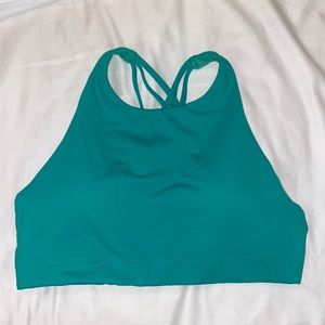 Green Athleta Strappy Bra